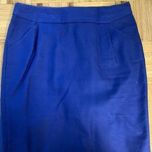 J Crew Royal Blue Pencil Skirt Size 8